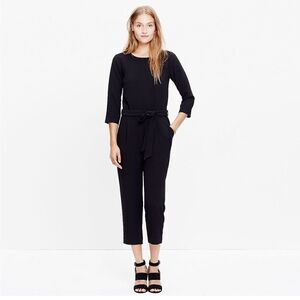 🌞 Madewell Sloan Jumpsuit in Black sz 4